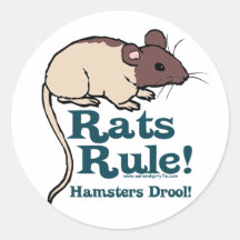 Rats Rule! Round Stickers