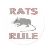 RATS RULE ROUND STICKER