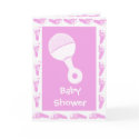 rattle baby shower invite - cards