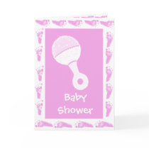 rattle baby shower invite - cards by cute4kids rattle baby shower invite - cards