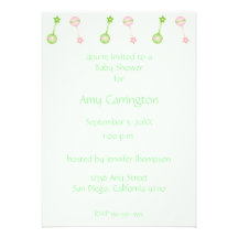 Rattle n Roll Invitation (green)