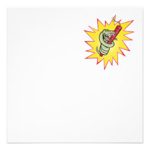 Rattle Snake Coiling Dynamite Cartoon Invite