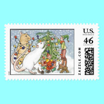 Ratty Christmas Tree Stamp stamps