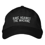 rave against the machine embroidered baseball cap