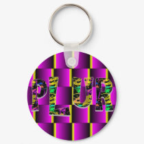 Rave Paint Splash PLUR keychains