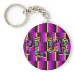 Rave Paint Splash PLUR keychains