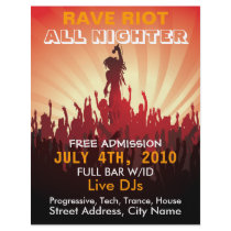 Rave Riot 2 Music Flyer by ZazzleFlyers Rave Riot 2 Music Flyer
