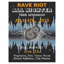 Rave Riot Music Flyer by ZazzleFlyers Rave Riot Music Flyer