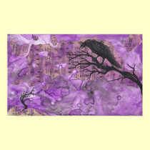 Raven 22 Purple music Trees abstract crow poster posters