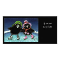 Raven and his girlfriend photo card template