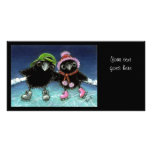 Raven and his girlfriend photo card template