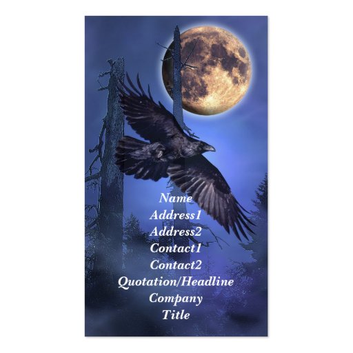 Raven and Moon Business Card