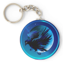 Raven and Moon-Keychains