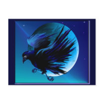 Raven and Moon_ Postcard