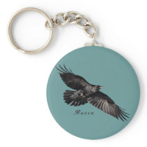 Raven Animal-lover Bird-fancier Gifts Keychain