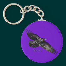 Raven Animal-lover Bird-fancier Gifts keychains