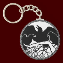 Raven Art Keychain Wildlife Crow / Raven Gifts keychains
