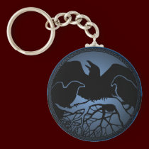 Raven Art Keychain Wildlife Crow / Raven Gifts keychains