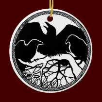Raven Art Ornament Black Crow Decorations Gifts ornaments