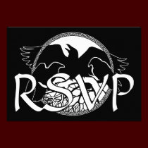 Raven Art RSVP Personalized Native Art Card invitations