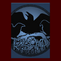 Raven Art RSVP Personalized Native Art Card invitations