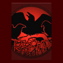 Raven Art RSVP Personalized Native Art Card invitations