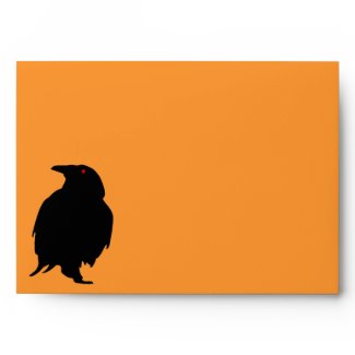 Raven Black Halloween Envelope zazzle_envelope