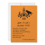 Raven Black Halloween Invitation