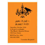 Raven Black Halloween Invitation
