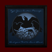 Raven Boxes Personalized Raven Art Jewelry Boxes gift boxes