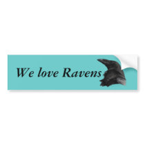 Raven Bumper Sticker bumper stickers by HANDPRINTS Raven Bumper Sticker bumper stickers