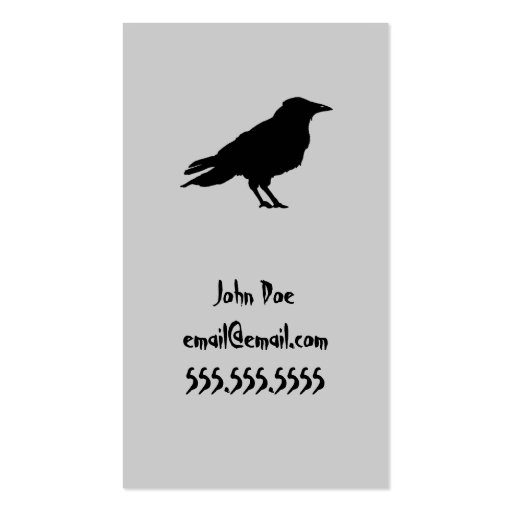 Raven Calling Card Business Card