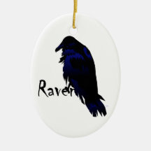 Raven Christmas Ornament