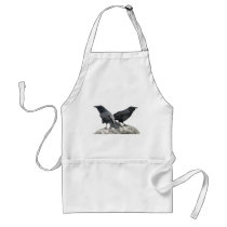 Raven Crow Couple - 2 Crows Ravens Apron