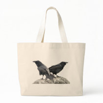 Raven Crow Couple - 2 Crows Ravens Bag
