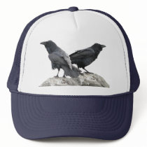Raven Crow Couple - 2 Crows Ravens Mesh Hat