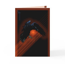 Raven Descent Greeting Card