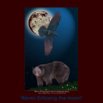 "RAVEN ECLIPSING" Art & Story Items t-shirts by RavenSpiritPrints "RAVEN ECLIPSING" Art & Story Items t-shirts