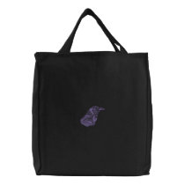 Raven embroidered bags