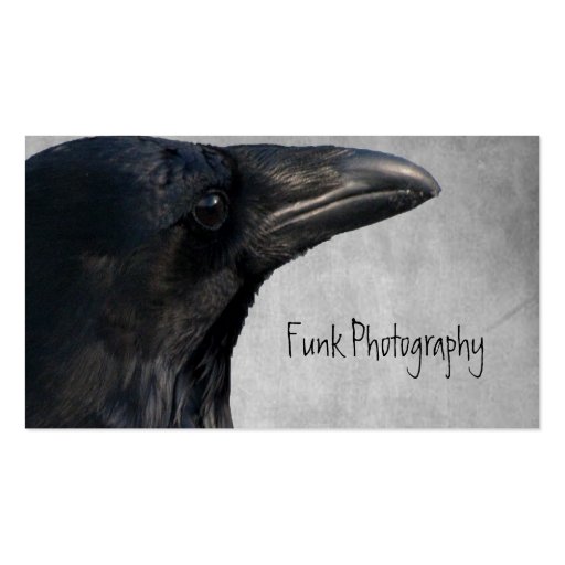 Raven Glamour Shot Business Card Template (front side)