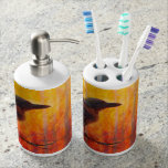 Raven Glow Autumn Forest at Sunset Soap Dispensers