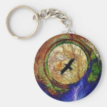 Raven Hawk Key Chain