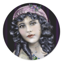 Raven Head, Victorian Girl stickers
