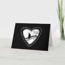 Raven Heart Valentine Romance Love Card
