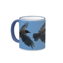 Raven in Flight Wildlife Lover Mug