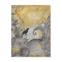 Raven in Orange abstract postcard by darklingemily Raven in Orange abstract postcard