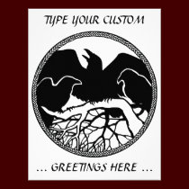 Raven Invitations Personalized Native Art Card invitations