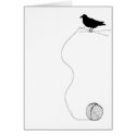 Raven Knitting Card