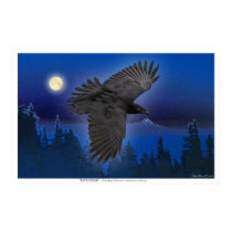 "RAVEN MOON" Art Prints