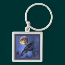 RAVEN & Moon Gothic Mystic Keychain